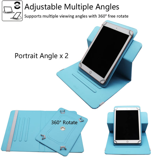 Universal 10 10.1 Inch Android Tablet Case, Dluggs 360 Degree Rotating Multi-Angle Viewing Stand Universal Case Cover for 10 10.1 and All 9.5-10.5 Inch Tablet, Shiny Butterfly