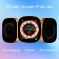 YCIELROU for Apple Watch Ultra/Ultra 2 49mm Privacy Screen Protector Case, [Anti-Peeping] Tempered Glass Protective Cover for Apple Watch Ultra/Ultra 2, 2 Pack, Orange