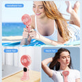 coldSky Portable Handheld Fan, 4000mAh Battery Operated Fan with LED Display, Handheld/Neck/Desk 3 in 1 Personal Small Fan, 90° Foldable Desk Fan with Base, 5 Speed Lash Fan Makeup Fan for Women