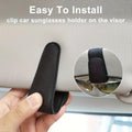 Sunglasses Holders for Car Visor, Magnetic Leather Sunglass Holder for Car, Visor Sunglasses Holder Clip Car Accessories for Truck (Black)