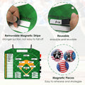 Magnetic Baseball Lineup Board for Dugout，Large Dry Erase Baseball Coach Lineup Board，Double-Sided Baseball Clipboard for Coaches with 30 Lineup Cards,10 Decal, 2 Marker Softball Coaching Accessories