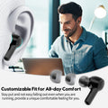 MOZOTER Bluetooth 5.3 Wireless Earbuds,Deep Bass Loud Sound Clear Call Noise Cancelling with 4 Microphones in-Ear Headphones with Wireless Charging Case Compatible for iPhone Android,Workout