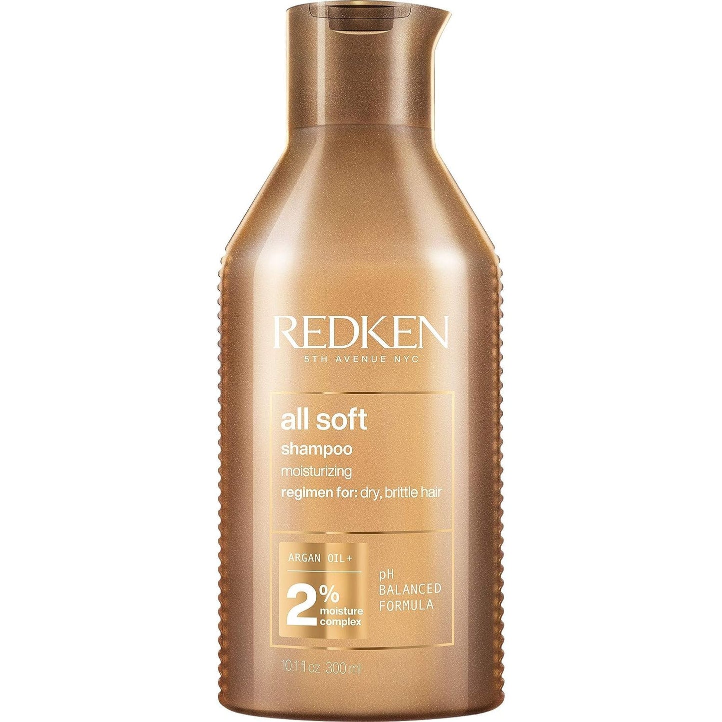 Redken All Soft Shampoo | Deeply Moisturizes and Hydrates | Softens, Smooths, and Adds Shine | Safe for Color-Treated Hair | Nourishing Shampoo for Dry Hair | With Argan Oil