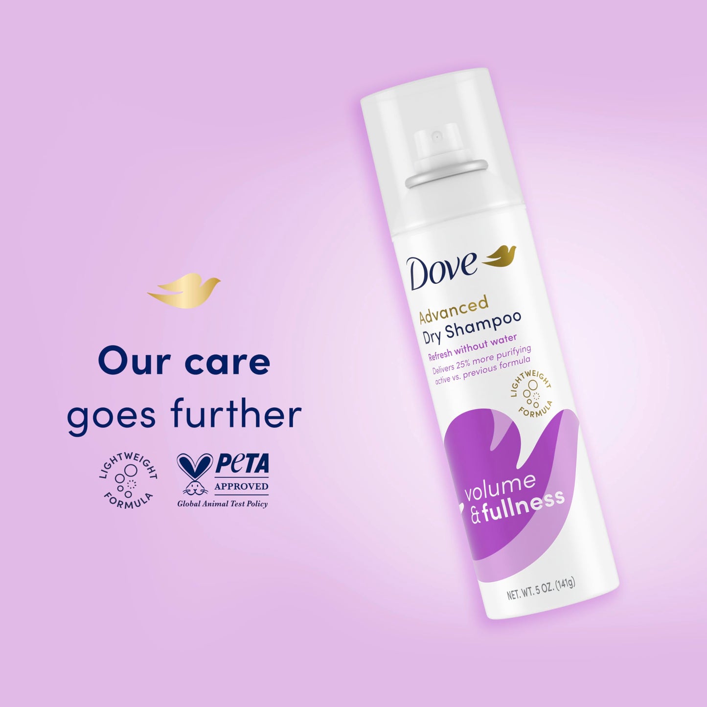 Dove Dry Shampoo Volume & Fullness 2 Count for Oily Hair for Refreshed Hair 5 oz