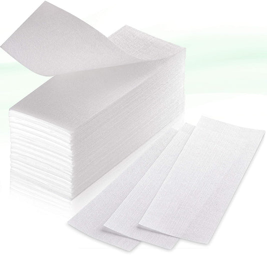 150 Wax Strips - Non Woven Fleece Stripes For Warm Wax And Sugar Paste - Skin-friendly And Tear-resistant Hair Removal For Any Type Of Depilation On The Leg, Chest, Back, Intimate Area And Face PA