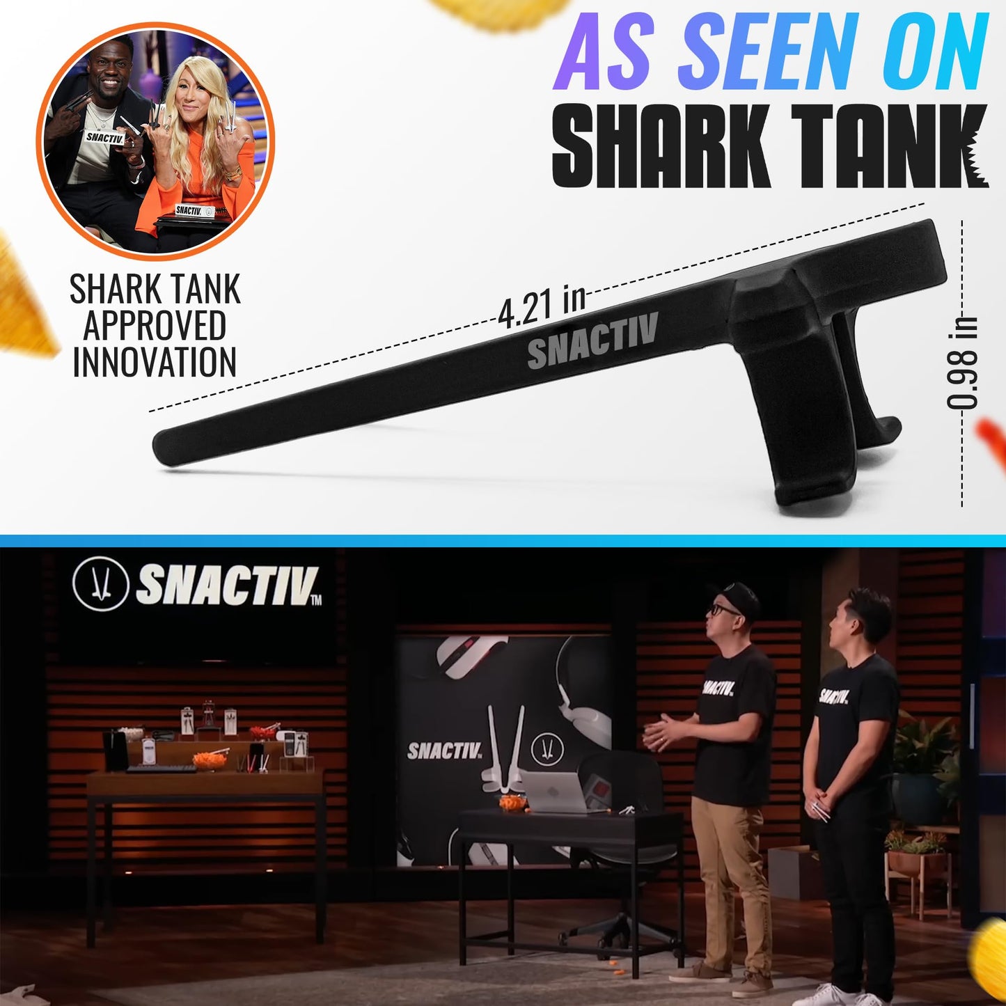 SNACTIV PRO Finger Chopsticks for Gamers - As Seen on Shark Tank! The Official Snacking Tool of the Future - Enjoy Snacks and Chips with Ease - Innovative Gaming Snacking Solution - Snack Chopsticks