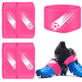 Patelai 4 Pcs Soccer Cleat Lace Cover Soccer Shoe Band Soccer Shoe Cover Soccer Cleat Bands Youth Adult for Soccer Season(Pink, Youth)