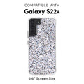 Case-Mate Samsung Galaxy S22 Plus Case - 6.6' Twinkle Diamond - 10ft Drop Protection with Wireless Charging - Luxury Bling Glitter for S22 Plus 5G - Anti Scratch, Shock Absorbing Materials, Slim Fit