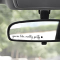 2 x You Are Like Really Pretty Rearview Mirror Decal Water Bottle Stickers Affirmation Reminder Sticker Laptop Bumper Sticker Tumbler Vinyl Sticker Car Mirror Decal Funny Car De (You're Pretty, Black)