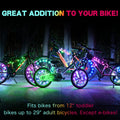 TINANA LED Bike Wheel Lights (1 Wheel Pack) Ultra Bright Waterproof Bicycle Spoke Lights Cycling Decoration Safety Warning Tire Strip Light for Kids Adults Night Riding(red)