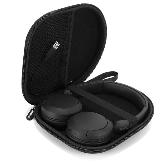 Ginsco Headphone Case Compatible with JBL Tune 510BT/520BT/500BT with Sony WH-CH520/510, Slim Hard Shell Headphone Case for On Ear Headphones (Black)