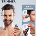 Carego Recortadora de vello nasal para hombres y mujeres, 2024, profesional, indolora, recargable, para nariz y orejas, con motor de alto par y cuchilla de doble filo para un corte más suave, diseño compacto para viajes