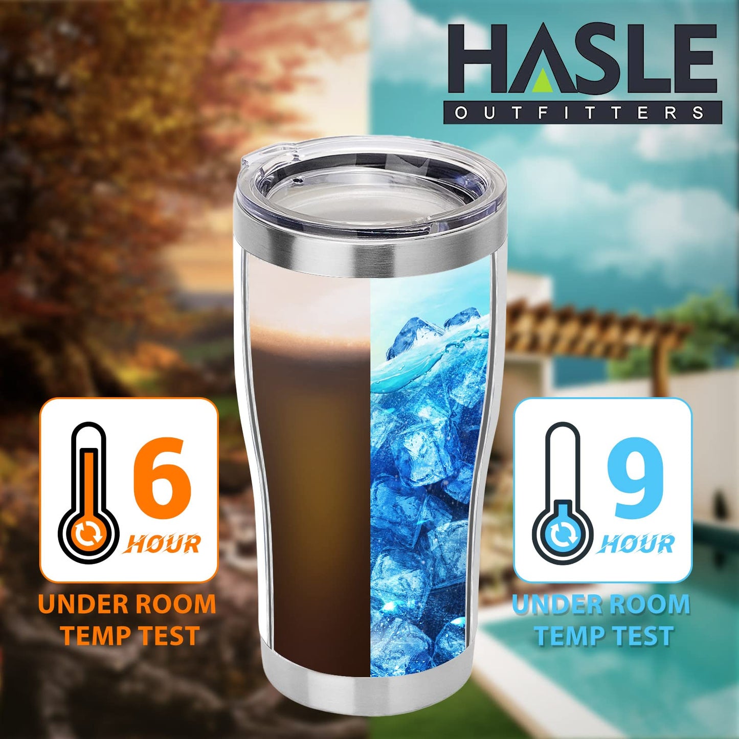 Gobelet en vrac de 20 oz, gobelets en acier inoxydable avec couvercle, gobelet isolé sous vide, tasse à double paroi avec revêtement en poudre, tasses à café, blanc, 1 paquet