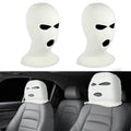 2 Pcs Funny Headrest Covers for Cars, Personalized Automotive Seat Face Mask, Spoof Face Car Headrest Cover Protector Breathable Car Seat Head Rest Cover Funny Hat for Car Seat Headcover