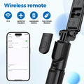 Aourxiv Selfie Stick Tripod, Retractable Selfie Stick Tripod with Wireless Remote Control, for Photograph, Live Streaming, Video Recording, Compatible with Android, iPhone and More