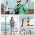 SENSYNE 62" Phone Tripod & Selfie Stick, Extendable Cell Phone Tripod Stand with Wireless Remote and Phone Holder, Compatible with iPhone Android Phone, Camera