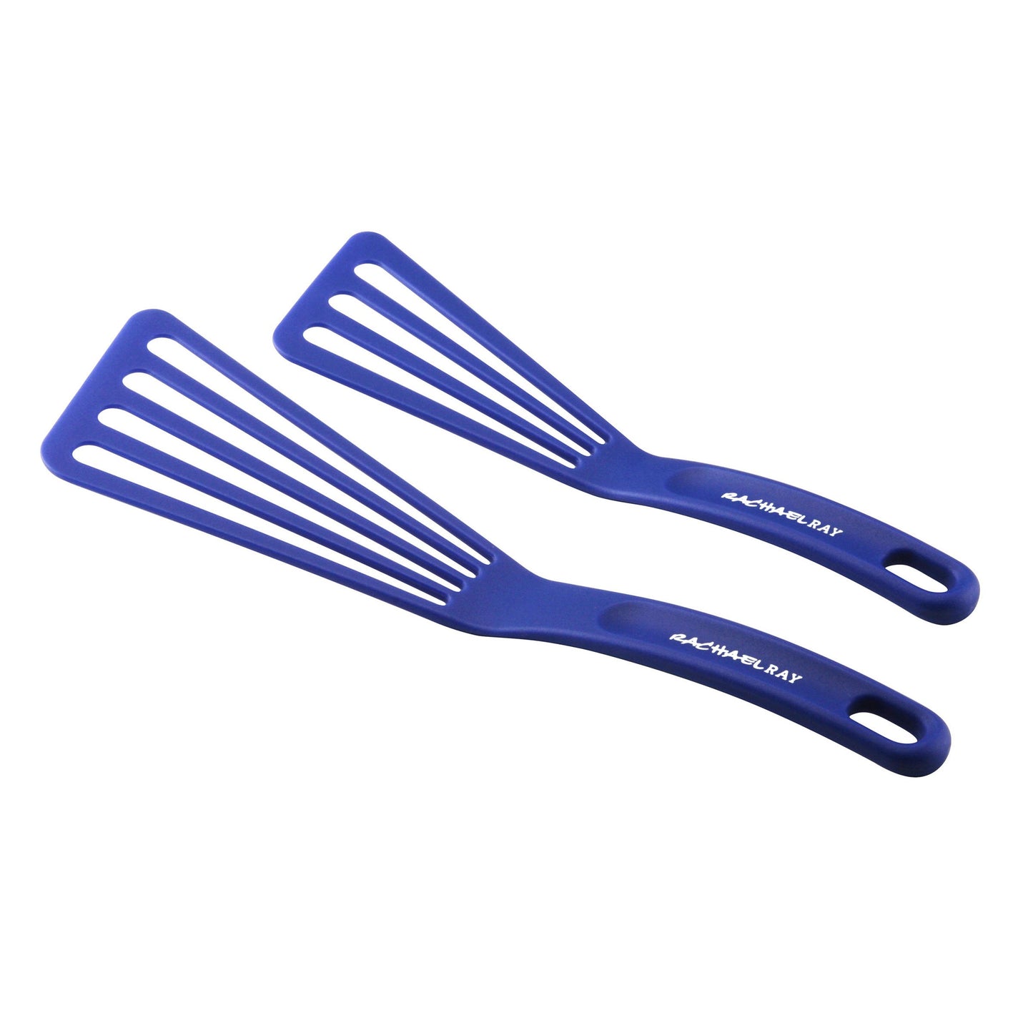 Rachael Ray Kitchen Tools and Gadgets Nylon Cooking Utensils / Spatula / Fish Turners - 2 Piece, Blue, 10" & 12" Spatula Set