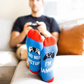 Lavley - Nerd Socks - Cadeaux amusants pour les amoureux des livres, les mélomanes, les hommes et les femmes (US, Alpha, taille unique, standard, standard, DND Gaming)