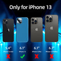 Estuche 5 en 1 diseñado para iPhone 13, con 2 protectores de pantalla + 2 protectores de lente de cámara, estuche protector de teléfono ultradelgado de silicona líquida a prueba de golpes [forro de microfibra] 6.1 (azul)