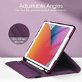 Fintie Rotating Case for iPad 9th Generation (2021) / 8th Generation (2020) / 7th Gen (2019) 10.2 Inch - 360 Degree Rotating Stand Cover with Pencil Holder, Auto Wake Sleep, Purple