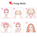 Goiple Lot de 8 bonnets de perruque en nylon extensible pour femme et homme avec dentelle frontale, bonnets de bas ton sur ton pour perruques, bonnet de perruque nude (marron clair)