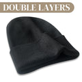 PFFY - 2 paquetes de gorros unisex para hombre y mujer, gorros de invierno tejidos en negro y gris