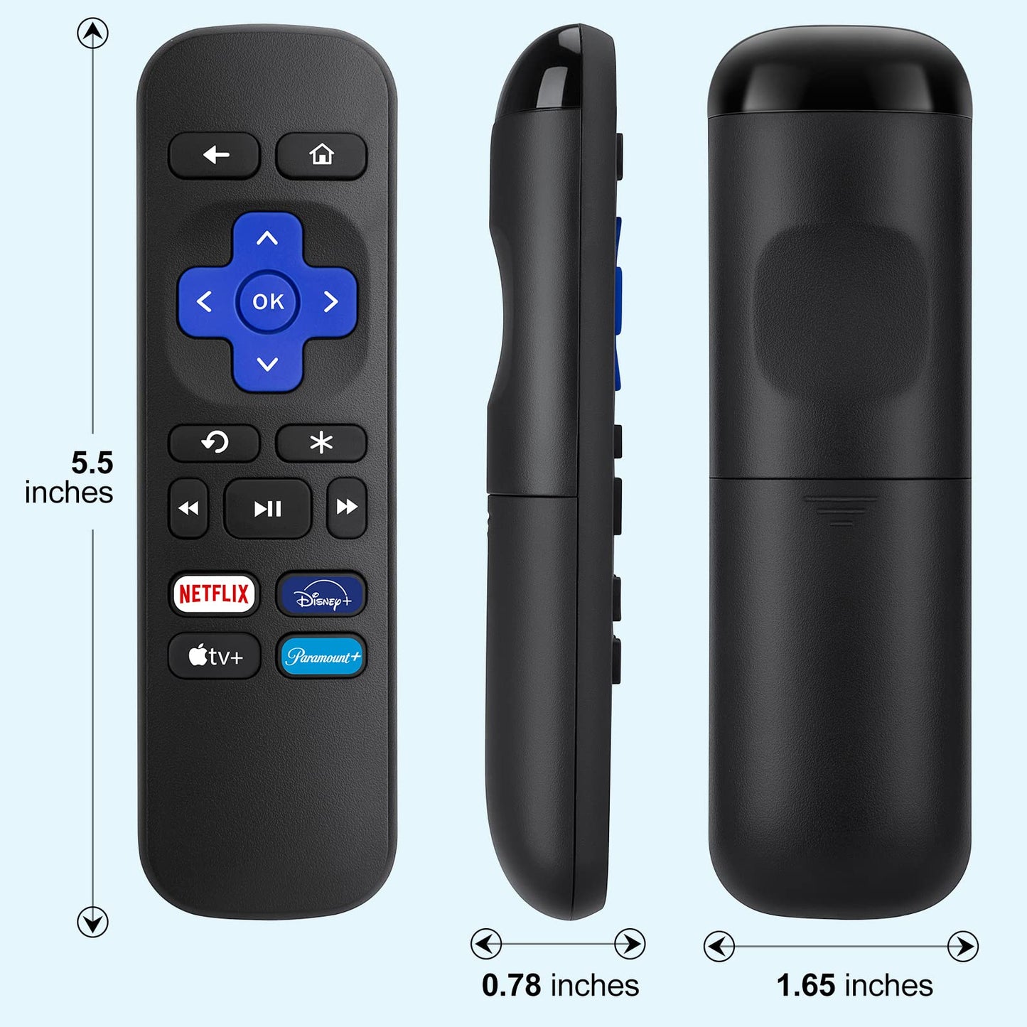 (2 Pack) Replacement Remote for Roku Box,for Roku Express,for Roku Premiere,for Roku Player,for Roku1/2/3/4,(NOT for Stick and TV or Game)