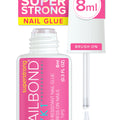 Super Strong Nail Glue for Press On Nails, Nail Tips & Acrylic Nails (8ml) NYK1 Nail Bond Brush On Nail Glue for Press Ons, Long Lasting Nail Glue for Acrylic Nails Fake Nails Tips Nail Glue