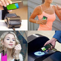 BIAJIYA Card Holder for Back of Phone, Pouch Silicone Wallet Sleeve Pocket Stick-on ID Credit Card for All Smartphones