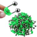 Prdiozyn 46PCS 3rd Generation Plastic Fishing Bells, Fishing Rod Alarm Bell with Extra Loud Dual Alert Bells Clip, Fishing Bells for Rods, Easy for Night, Ice Fishing, Green.