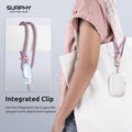 SURPHY 2 Pack Phone Lanyard, Phone Wrist Strap, Anti Theft Phone Strap, Phone Charm with 2-Color Braided, Phone Wrist Lanyard for Women and Men, Pink & Gray