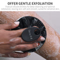 Silicone Body Scrubber Shower Bath Brush, More Hygienic Than Traditional Loofah, Lather Nicely, Long Lasting, Gentle Exfoliating for Women Men Baby Sensitive Skin, 1 Pack, Black