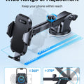 andobil Car Phone Holder [Ultra Stable] Car Phone Mount [Big Phones Friendly] Phone Holders for Your Car Dashboard Windshield Vent, Cell Phone Car Mount for iPhone 16 Pro Max 15 14 13 Samsung S24 S23