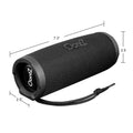 Altavoz Bluetooth cilíndrico OontZ, alcance Bluetooth de hasta 100 pies sin obstáculos, resistencia al agua IPX7, 15 horas de reproducción, color negro