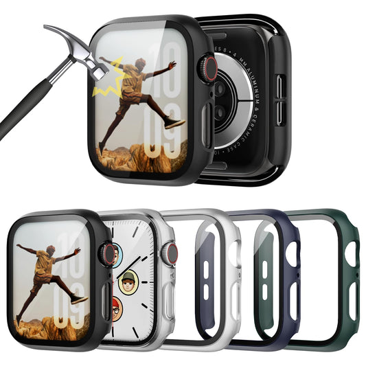 TGKML 5-Pack for Apple Watch Series SE/6/5/4 Case with Screen Protector 40mm, Hard PC Ultra Thin Protective Cover Bumper with Built-in Tempered Glass Film for iWatch 40mm Accessories