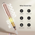 MelodySusie Electric Nail Drill Machine,PC120I Portable Electric Nail File Efile Set for Acrylic Gel Nails, Manicure Pedicure Tool with Nail Drill Bits Sanding Bands Dust Brush Gold