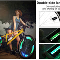 Rottay Bike Wheel Lights, Bicycle Wheel Lights Waterproof RGB Ultra Bright Spoke Lights 14-LED 30pcs Changes Patterns -Safety Cool Bike Tire Accessories Kids Adults-Visible from All Angle