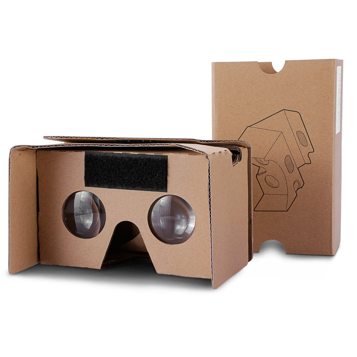 Google Cardboard, casco de realidad virtual 3D VR de Topmaxions, para películas y juegos en 3D, compatible con Android y Apple, máquina de hasta 6 pulgadas de fácil instalación