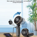 TUNISE Portable Handheld Fan, Portable Fan Rechargeable, 4000mAh, 180° Adjustable, 6 Speed Wind, Display Electricity in Real Time, USB Rechargeable Foldable Fan, Quiet Personal Fan as Power Bank