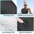 APEXUP Yoga Ball Exercise Ball, Anti Slip Stability Ball Chair, Heavy Duty Large Gym Ball for Fitness, Balance, Core Workout and Physical Therapy (L (23"~26") 65cm, Black)