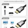 Silkland 8K HDMI ARC/eARC Cable 2.1 for Soundbar 6.6ft, 8K@60Hz, 4K@120Hz High Speed HDMI Cord for Gaming, 48Gbps, Dolby Atoms, HDR10 HDCP Compatible for Vizio Samsung Bose Sound bar, UHD TV, Blu-ray