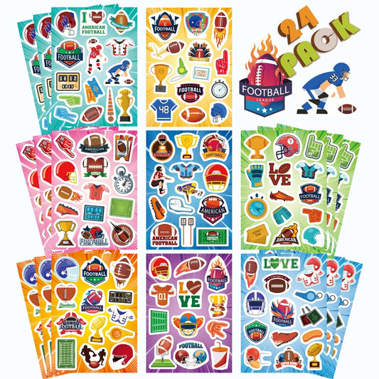 216PCS American Football Stickers, Rugby Theme Stickers Non-Repeating, Super Bowl Sunday Stickers, Rugby Team Fans, Football Bowl Sports Stickers Football Party Favors Decorations