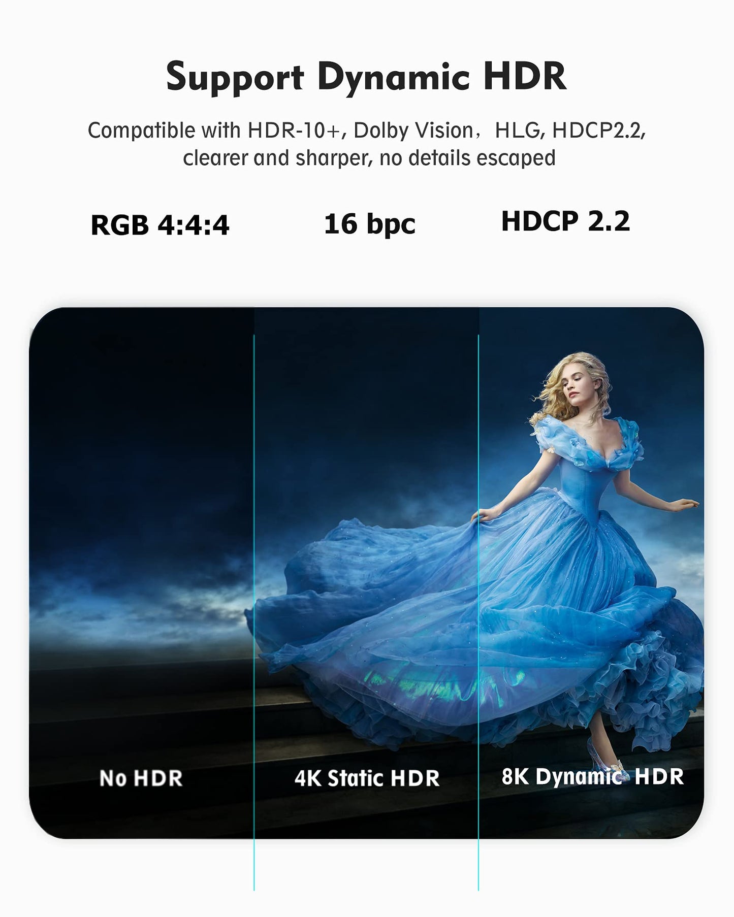 Silkland 8K HDMI ARC/eARC Cable 2.1 for Soundbar 6.6ft, 8K@60Hz, 4K@120Hz High Speed HDMI Cord for Gaming, 48Gbps, Dolby Atoms, HDR10 HDCP Compatible for Vizio Samsung Bose Sound bar, UHD TV, Blu-ray