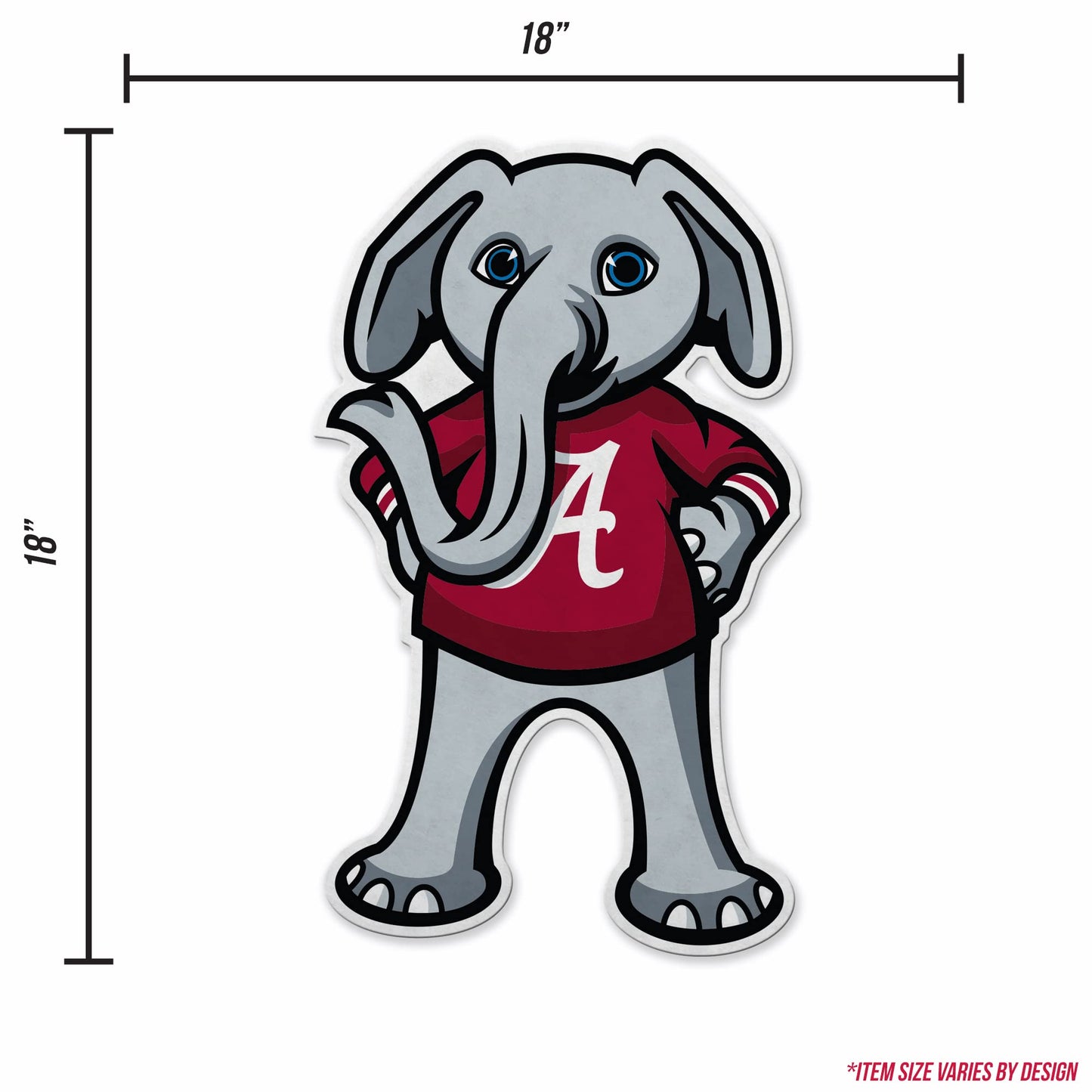 Banderín recortado con forma de mascota de Alabama Crimson Tide de la NCAA de Rico Industries: decoración para el hogar y la sala de estar: fieltro suave fácil de colgar