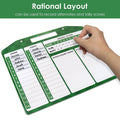 Magnetic Baseball Lineup Board for Dugout，Large Dry Erase Baseball Coach Lineup Board，Double-Sided Baseball Clipboard for Coaches with 30 Lineup Cards,10 Decal, 2 Marker Softball Coaching Accessories