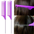 ZVOREL 8Pcs Hair Brushes Set with 4Pcs Topsy Hair Tail Tools 1Pcs Bristle Teasing Hair Brush 1Pcs Edge Control Brush 2Pcs Metal Pin Rat Tail Combs for purple