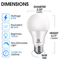 Energetic 24-Pack A19 LED Light Bulb, 60 Watt Equivalent, Daylight 5000K, E26 Medium Base, Non-Dimmable LED Light Bulb, UL Listed