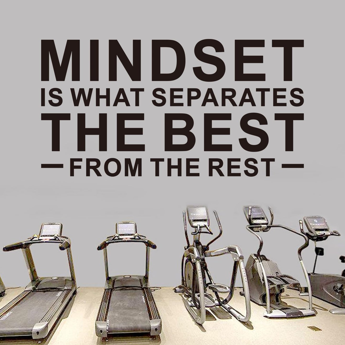 AnFigure Motivational Gym Wall Stickers, Office Quotes Wall Decals, Inspirational Garage Classroom School Bedroom Home Vinyl Art Wall Decor Mindset is What Separates The Best from The Rest 21"X11"