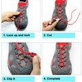 XWSG Tieless Shoe Laces - Elastic No Tie Shoelaces for Kids and Adult with Strong Lock Speed Shoestrings