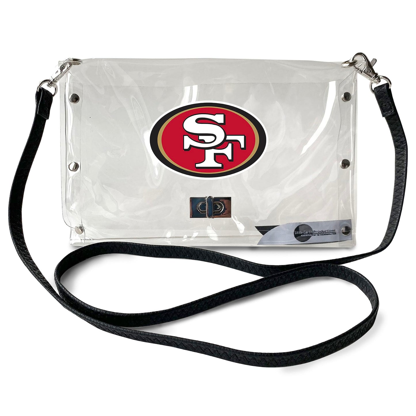 Monedero transparente con correa de moda negra de Littlearth Detroit Lions NFL